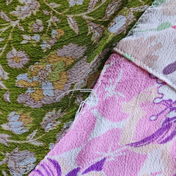 Sacred Threads Boho Patchwork Floral Button Down Top Hippie Size Small - Picture 13 of 14